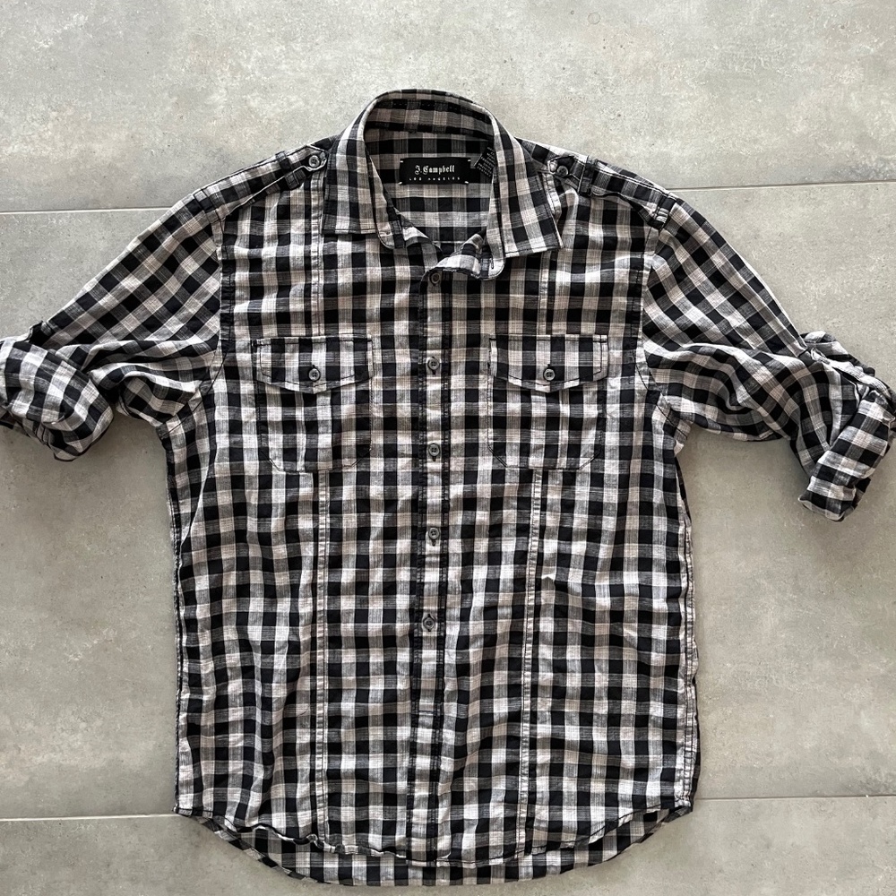 J Campbell Plaid Button Down Shirt